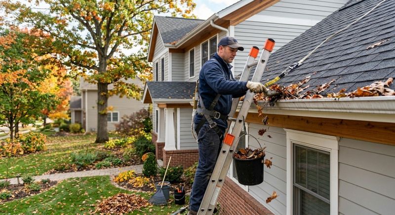 Gutter Leaf Clearing in Fredericksburg, VA