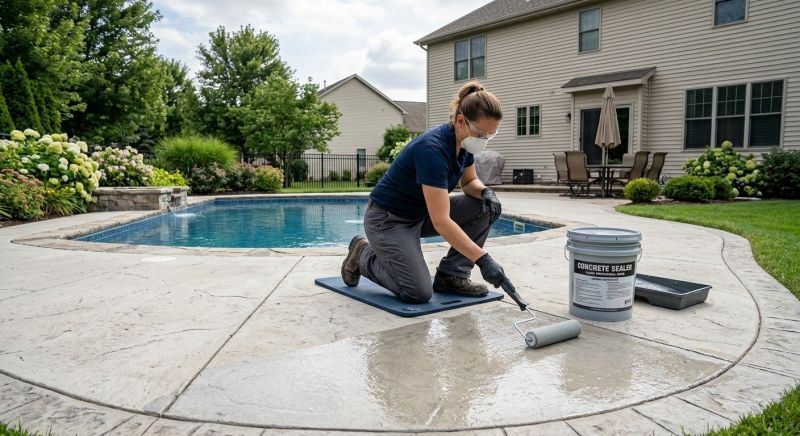 Pool Patio Sealing in Kitsap County, WA